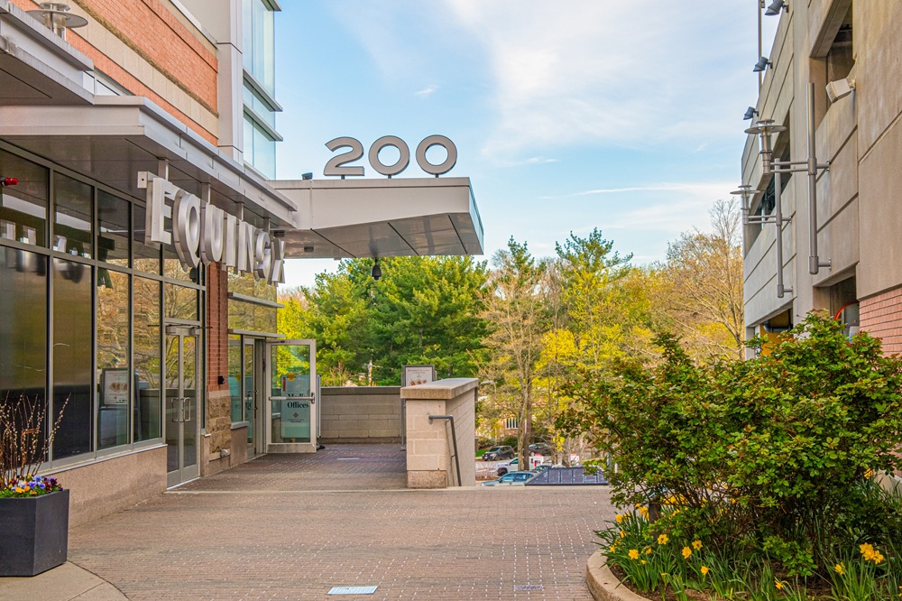 Outside of office entrance