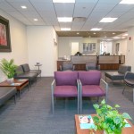 Lobby seating area front view